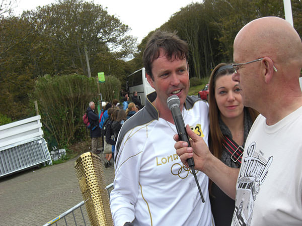pete walkden at the needles olympic torch